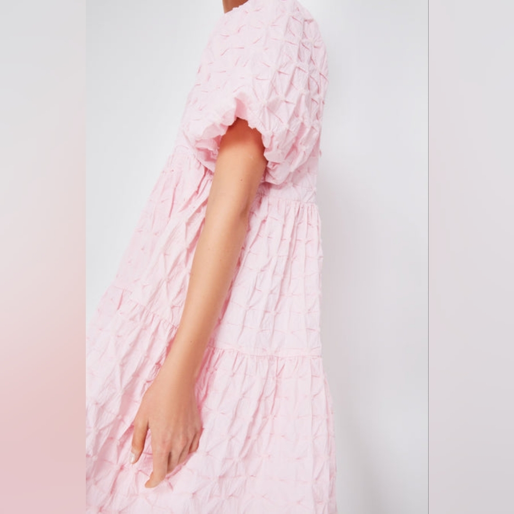 NWT Tuckernuck Hyacinth House Isabella in Pink Diamond Textured Mini Dress L - Picture 5 of 14